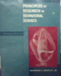 Principles of research in behavioral science