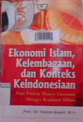 Ekonomi islam, kelembagaan, dan konteks keindonesiaan dari politik makro ekonomi hingga realisasi mikro