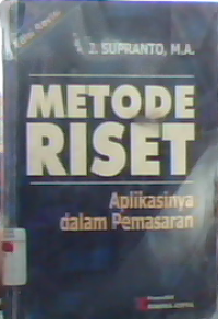 Metode riset : aplikasinya dalam pemasaran.