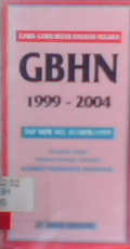 Garis-garis besar haluan negara 1999-2004 tap MPR nomor IV/MPR/1999