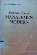 Pokok-Pokok manajemen modern