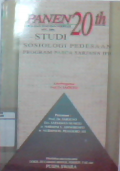 Panen 20 th ringkasan tesis dan disertasi 1975-1994 studi sosiologi pedesaan program pasca sarjana IPB
