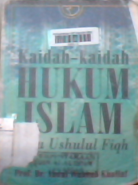 Image of Kaidah-kaidah hukum Islam : ilmu ushulul fiqh