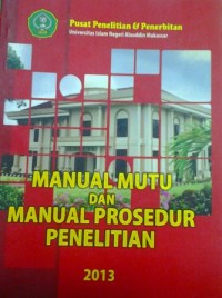 Image of Manual mutu dan manual prosedur penelitian