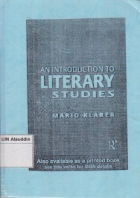 Image of An introduction to literary studies