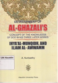 Image of Development of Al-Ghazali's : concept of the knoeledge og God in this three later works
