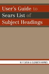 Image of User's guide to Sears list of subject headings