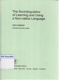 Image of The sociolinguistics of learning a non-native language